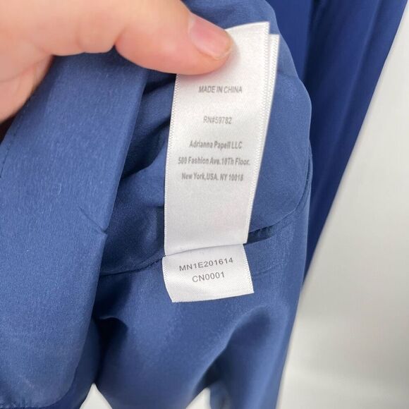 Aidan By Aidan Mattox Double Strap Wrap Dress Maxi  Navy  Womens Size 10 - Picture 10 of 11